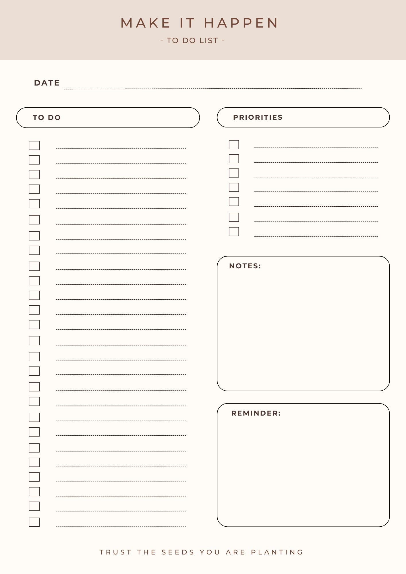 Make It Happen To-Do List