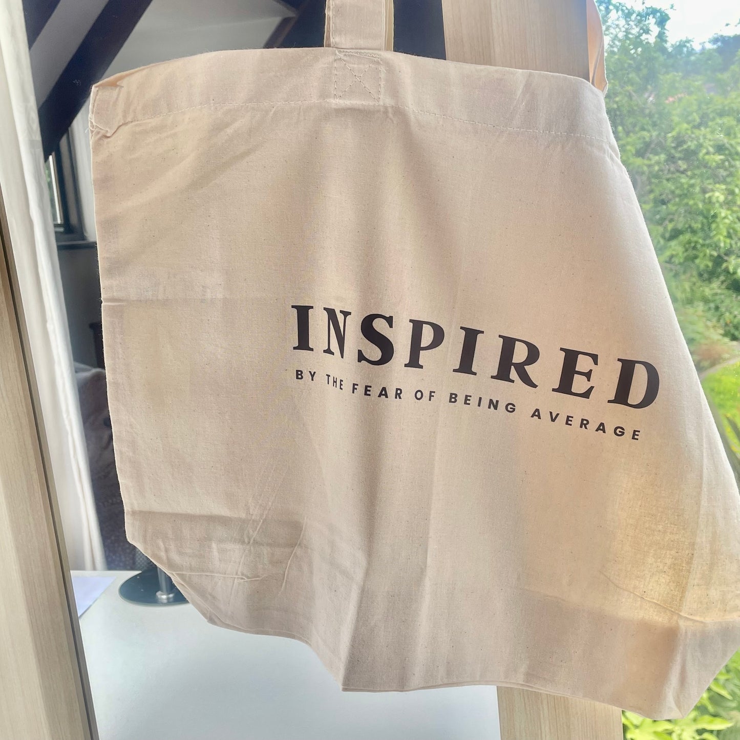 Inspired By The Fear of Being Average Tote Bag