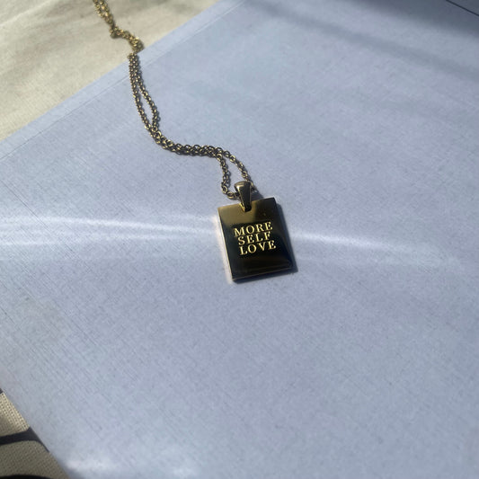 More Self Love Gold Pendant Necklace