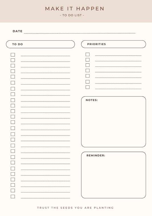 Make It Happen To-Do List