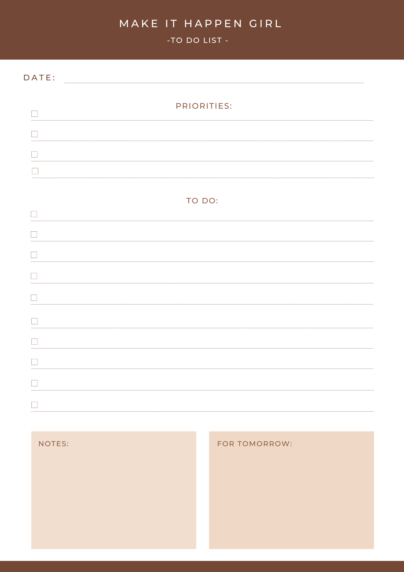 Make It Happen To-Do List