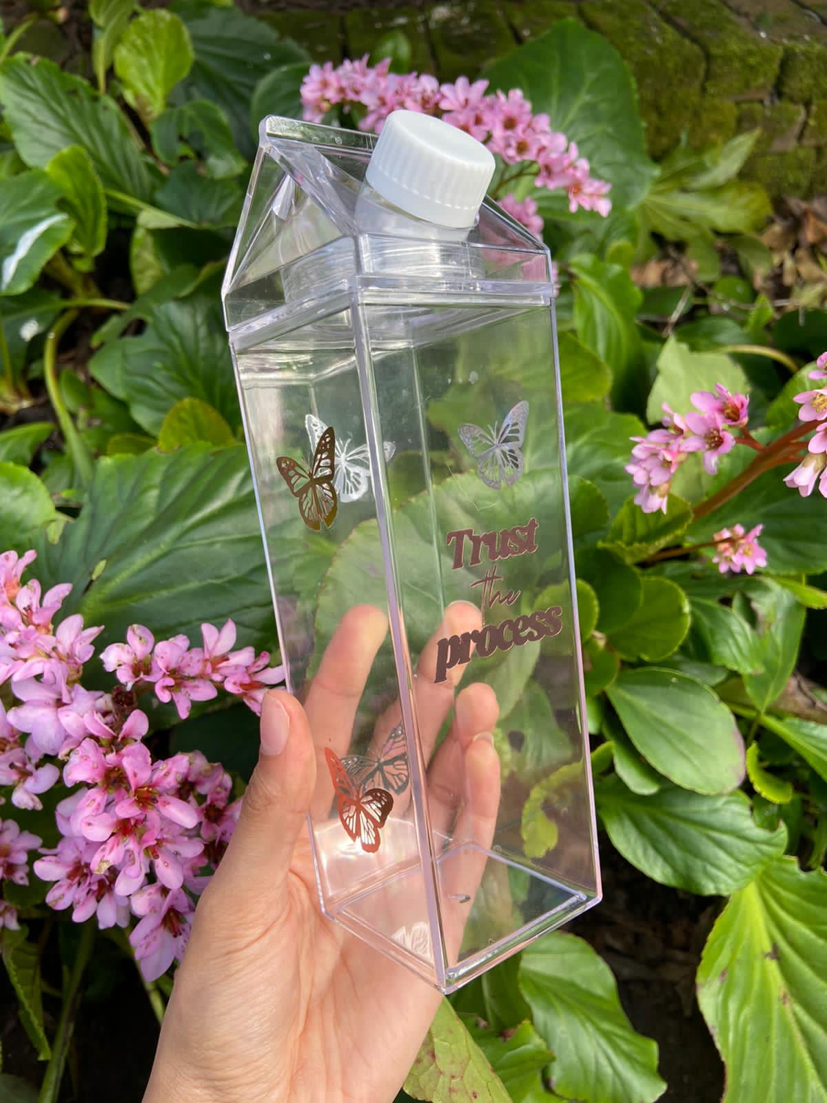 'TRUST THE PROCESS' Milk Carton Water Bottle